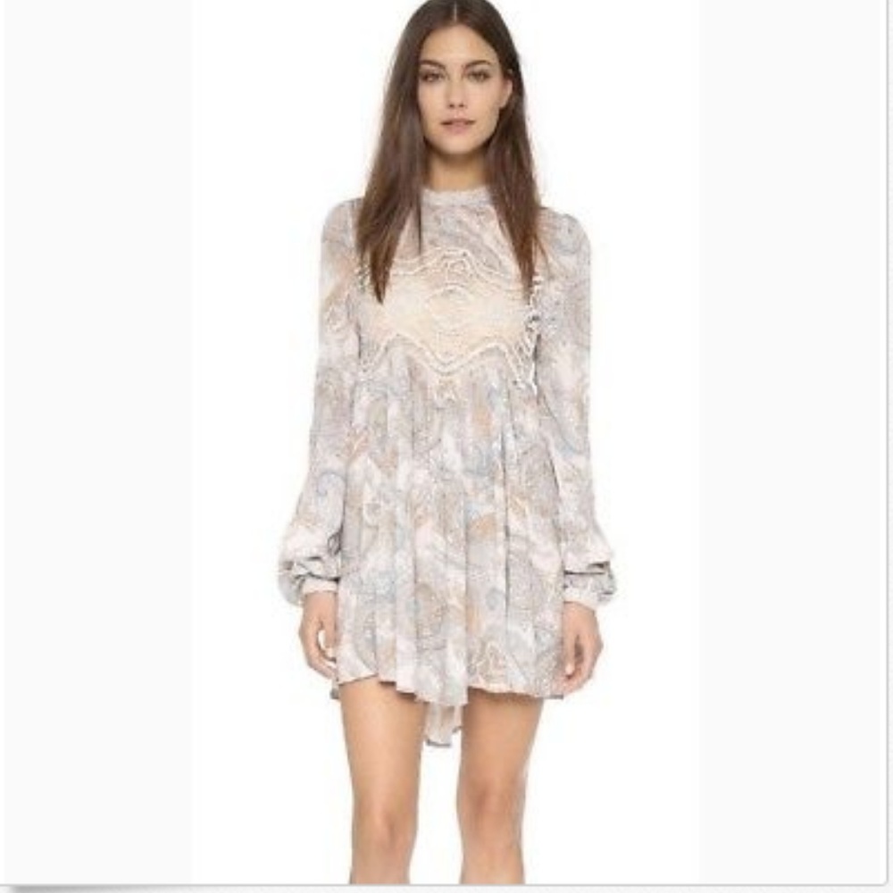 Free People Large Sweet Printed Tea Combo Tunic
